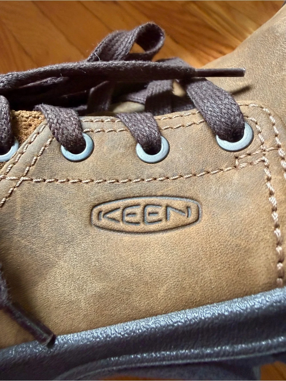 KEEN Men's Grayson Oxford Brown Leather Comfort Shoes Size 7